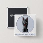 Schipperke Granddog Button (Vorne & Hinten)