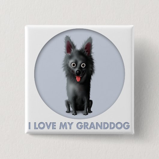 Schipperke Granddog Button (Vorderseite)