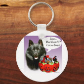 Schipperke Halloween Candy Schlüsselanhänger (Vorderseite)