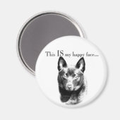 Schipperke Happy Face Magnet (Vorderseite/Rückseite)