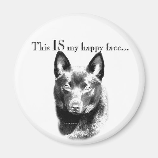 Schipperke Happy Face Magnet (Vorne)