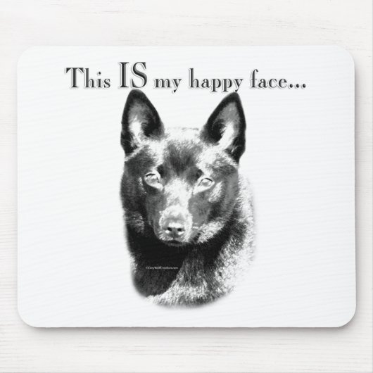 Schipperke Happy Face Mousepad (Vorne)