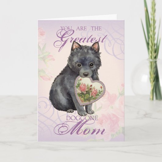 Schipperke Heart Mama Karte (Vorderseite)