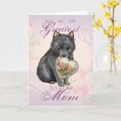 Schipperke Heart Mama Karte (Gelbe Blume)
