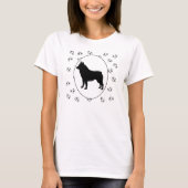 Schipperke Hearts und Pawprints T-Shirt (Vorderseite)