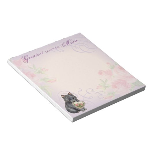 Schipperke-Herz-Mama Notizblock (angewinkelt)