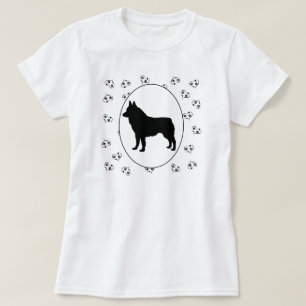 Schipperke Herzen und Pawprints T-Shirt