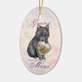 Schipperke Herzlich Mama Keramik Ornament (Links)