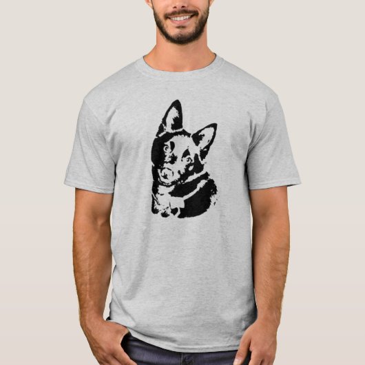 Schipperke-Hundebild T-Shirt (Vorderseite)