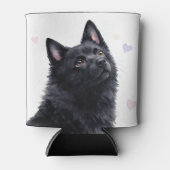 Schipperke-Hunderasse mit Herzen Dosenkühler (Vorderseite)