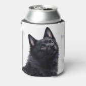Schipperke-Hunderasse mit Herzen Dosenkühler (Kanne Rückseite)