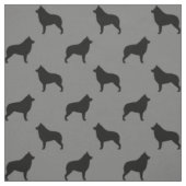 Schipperke-Hunderasse Silhouetten gemustert Stoff (Muster)