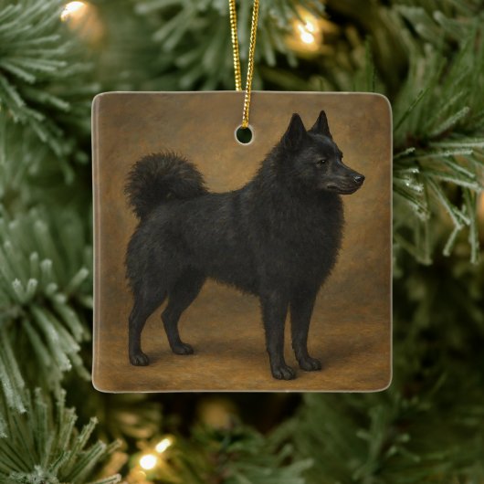 Schipperke Keramikornament (Baum)
