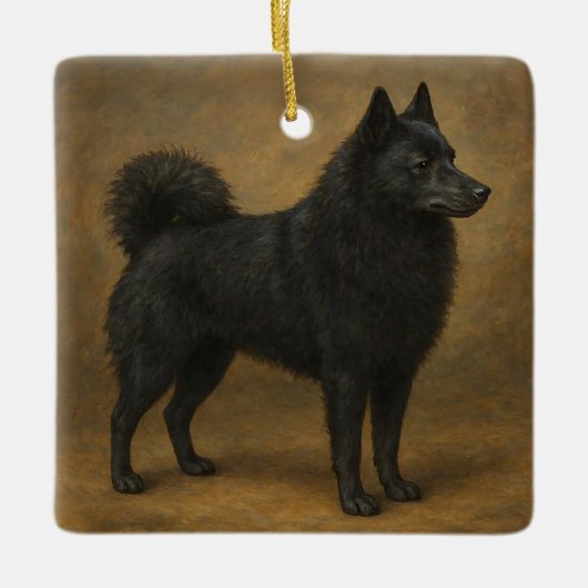 Schipperke Keramikornament (Vorderseite)