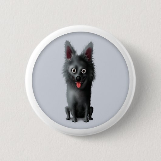 Schipperke-Knopf Button (Vorderseite)