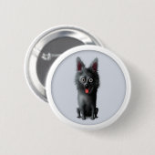 Schipperke-Knopf Button (Vorne & Hinten)