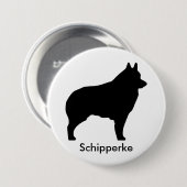 Schipperke-Knopf Button (Vorne & Hinten)