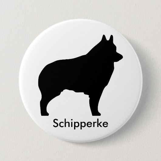 Schipperke-Knopf Button (Vorderseite)