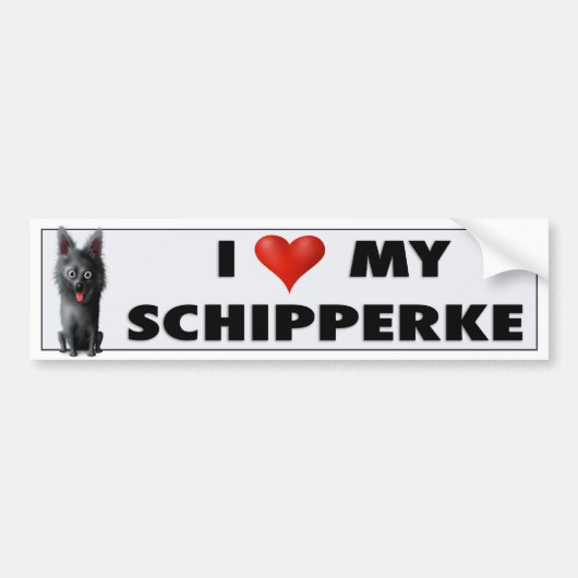 Schipperke-Liebe-Aufkleber Autoaufkleber (Vorne)