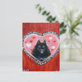 Schipperke Liebe Herz Postkarte (Stehend Vorderseite)