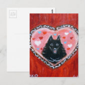 Schipperke Liebe Herz Postkarte (Vorne/Hinten)