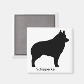 Schipperke Magnet (Vorderseite/Rückseite)