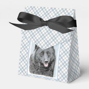 Schipperke Malerei - Niedliche Original Dog Art Geschenkschachtel
