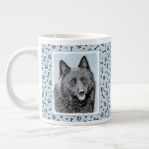 Schipperke Malerei - Niedliche Original Dog Art Jumbo-Tasse