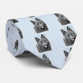 Schipperke Malerei - Niedliche Original Dog Art Krawatte (Gerollt)