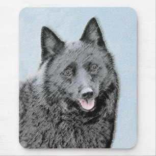 Schipperke Malerei - Niedliche Original Dog Art Mousepad