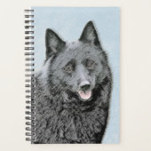 Schipperke Malerei - Niedliche Original Dog Art Planer (Vorderseite)
