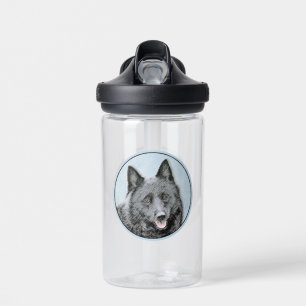Schipperke Malerei - Niedliche Original Dog Art Trinkflasche