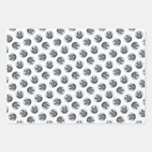 Schipperke Malerei Schwarzer Niedlicher Hund Kunst Geschenkpapier Set (Vorderseite 2)