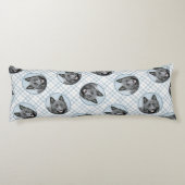 Schipperke Malerei Schwarzer Niedlicher Hund Kunst Seitenschläferkissen (Rückseite)