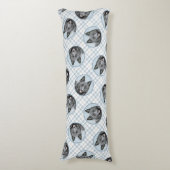 Schipperke Malerei Schwarzer Niedlicher Hund Kunst Seitenschläferkissen (Vorderseite Vertikal)