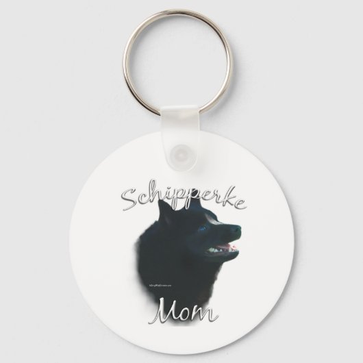 Schipperke Mama 2 Schlüsselanhänger (Rückseite)
