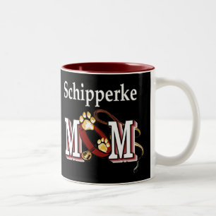 Schipperke MAMA Geschenke Zweifarbige Tasse