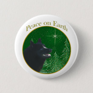 Schipperke Peace Button