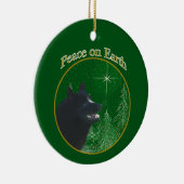 Schipperke Peace Keramik Ornament (Rechts)