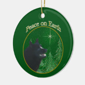 Schipperke Peace Keramik Ornament (Links)