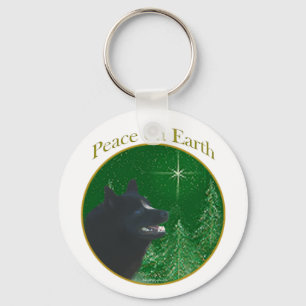 Schipperke Peace Schlüsselanhänger