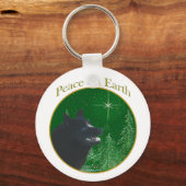 Schipperke Peace Schlüsselanhänger (Vorderseite)