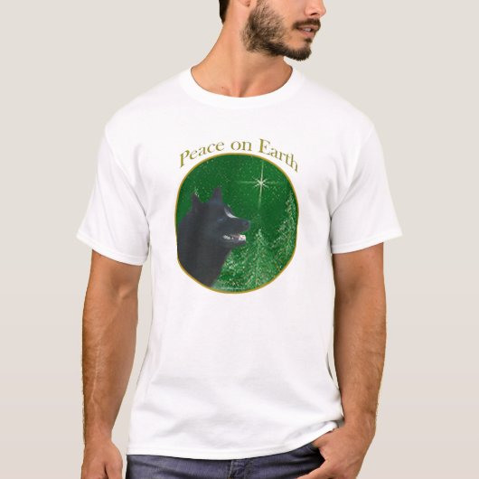 Schipperke Peace T-Shirt (Vorderseite)