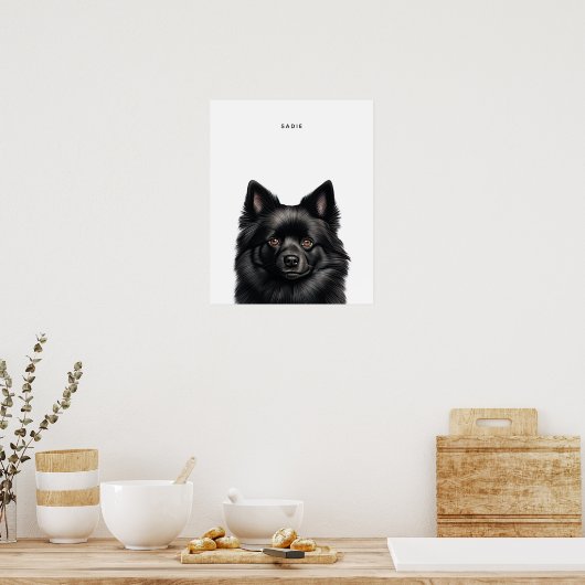 Schipperke Personalisiert Print Poster (Küche)