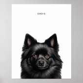 Schipperke Personalisiert Print Poster (Vorne)