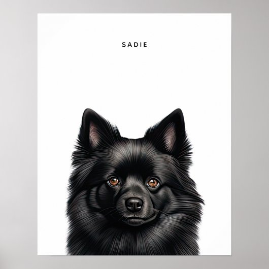 Schipperke Personalisiert Print Poster (Vorne)