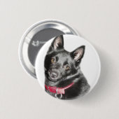 Schipperke Picture Button (Vorne & Hinten)