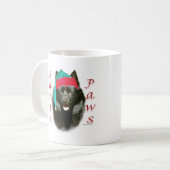 Schipperke Santa Paws Kaffeetasse (Vorderseite Links)