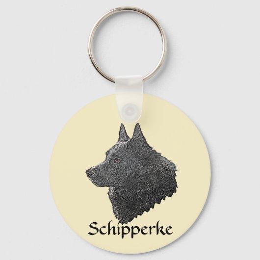 Schipperke Schlüsselanhänger (Vorderseite)