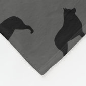Schipperke-Silhouette-Muster Fleecedecke (Ecke)